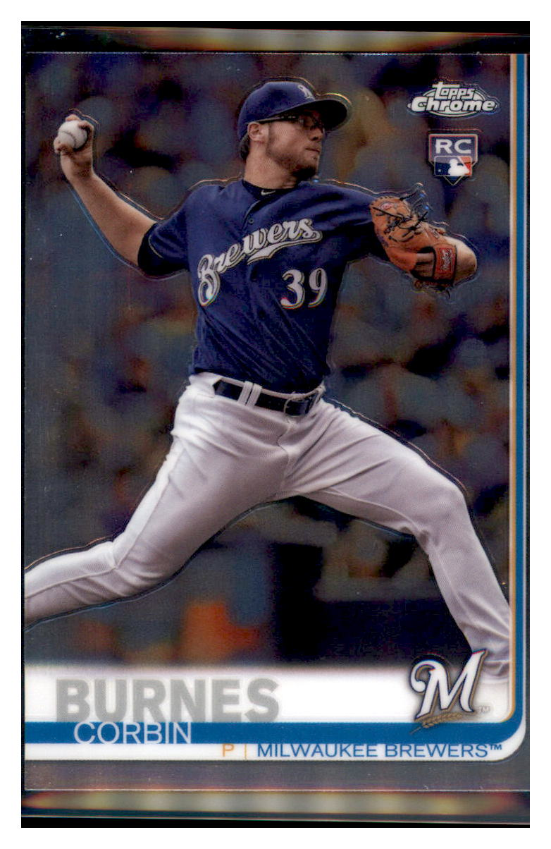 2019 Topps Chrome Corbin
  Burnes   RC Milwaukee Brewers Baseball
  Card CBT1C  simple Xclusive Collectibles   