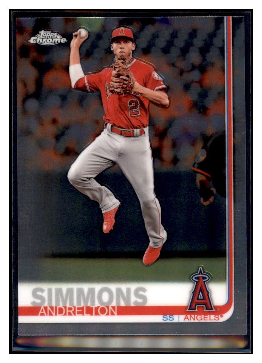 2019 Topps Chrome Andrelton
  Simmons   Los Angeles Angels Baseball
  Card CBT1C  simple Xclusive Collectibles   