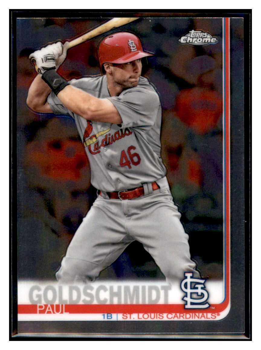 2019 Topps Chrome Paul
  Goldschmidt   St. Louis Cardinals
  Baseball Card CBT1C  simple Xclusive Collectibles   