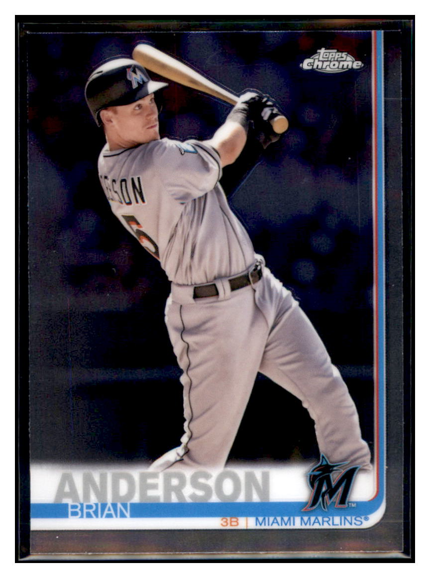 2019 Topps Chrome Brian
  Anderson   Miami Marlins Baseball Card
  CBT1C  simple Xclusive Collectibles   