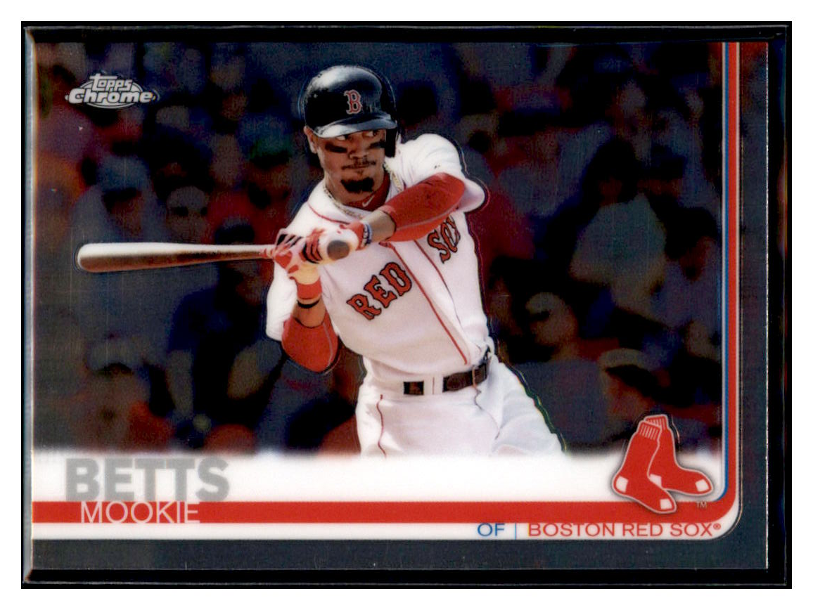 2019 Topps Chrome Mookie
  Betts   Boston Red Sox Baseball Card
  CBT1C  simple Xclusive Collectibles   