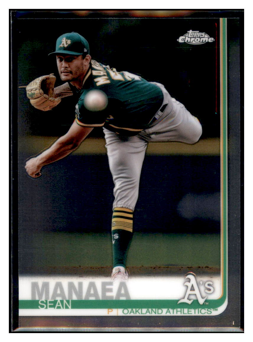 2019 Topps Chrome Sean
  Manaea   Oakland Athletics Baseball
  Card CBT1C  simple Xclusive Collectibles   