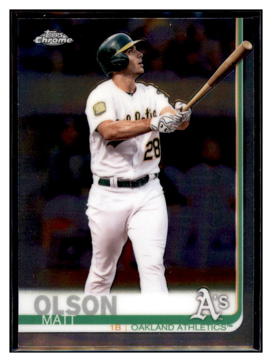 2019 Topps Chrome Matt
  Olson   Oakland Athletics Baseball Card
  CBT1C  simple Xclusive Collectibles   