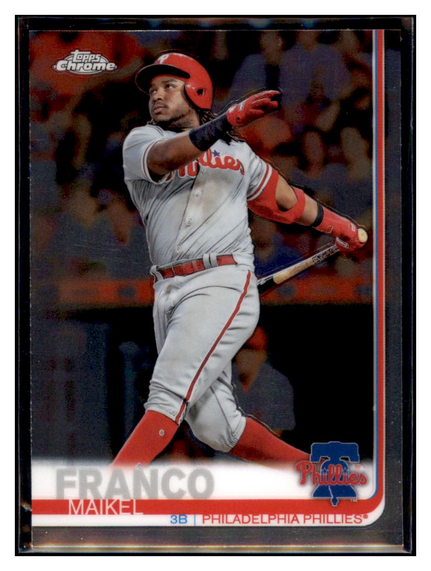 2019 Topps Chrome Maikel
  Franco   Philadelphia Phillies Baseball
  Card CBT1C  simple Xclusive Collectibles   