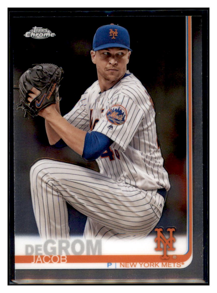 2019 Topps Chrome Jacob
  deGrom   New York Mets Baseball Card
  CBT1C _1b simple Xclusive Collectibles   