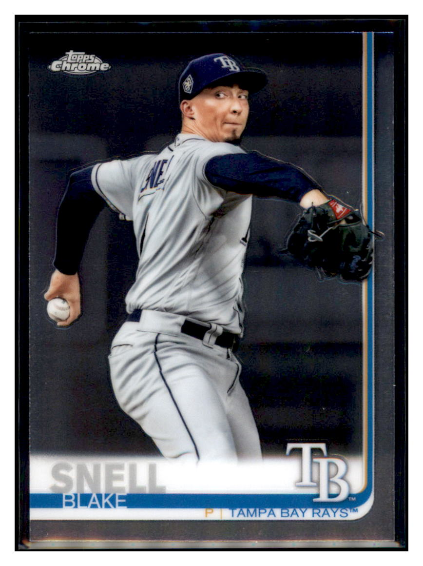 2019 Topps Chrome Blake
  Snell   Tampa Bay Rays Baseball Card
  CBT1C _1c simple Xclusive Collectibles   