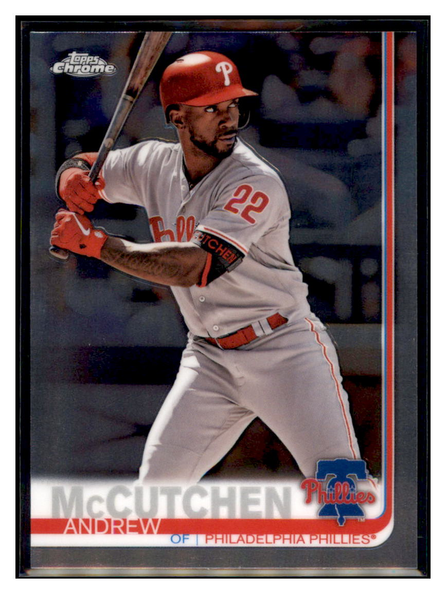 2019 Topps Chrome Andrew
  McCutchen   Philadelphia Phillies
  Baseball Card CBT1C _1a simple Xclusive Collectibles   