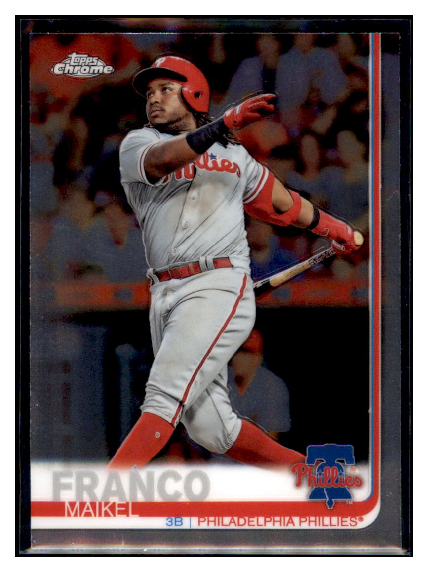 2019 Topps Chrome Maikel
  Franco Refractor  Philadelphia Phillies
  Baseball Card CBT1C  simple Xclusive Collectibles   