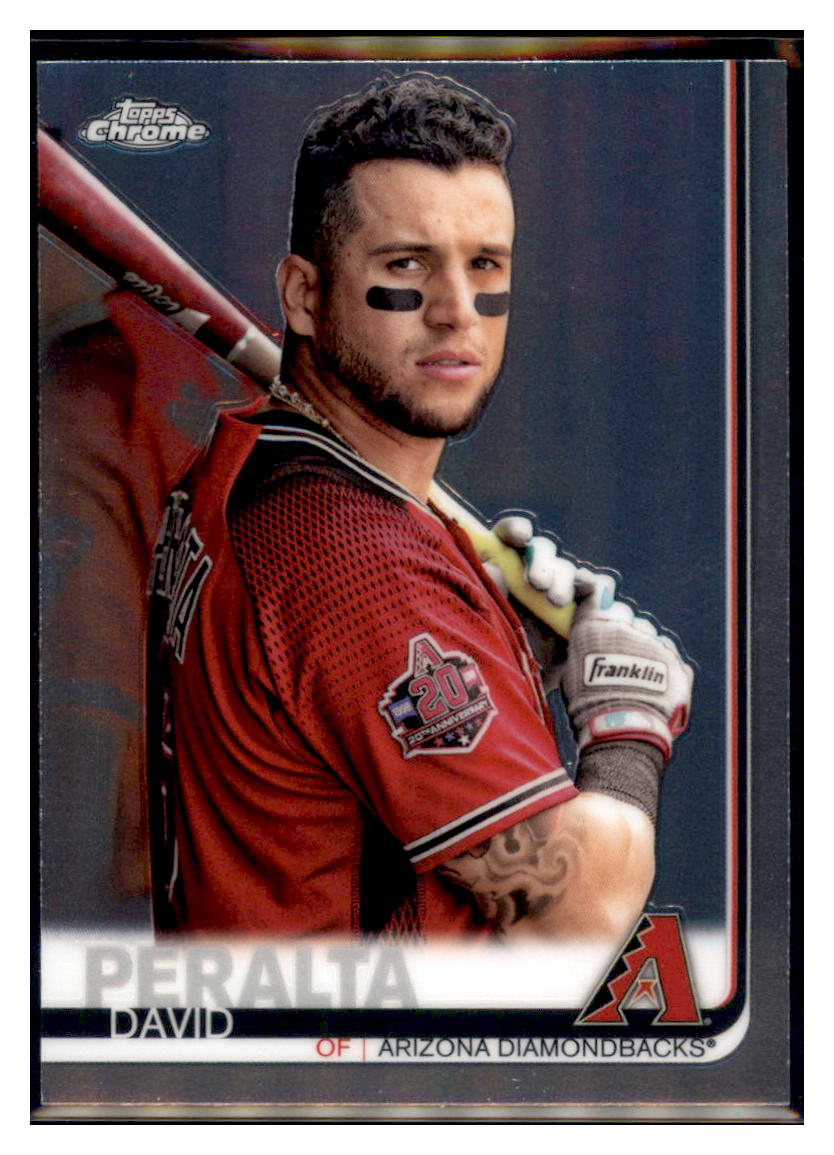 2019 Topps Chrome David
  Peralta   Arizona Diamondbacks Baseball
  Card CBT1C  simple Xclusive Collectibles   