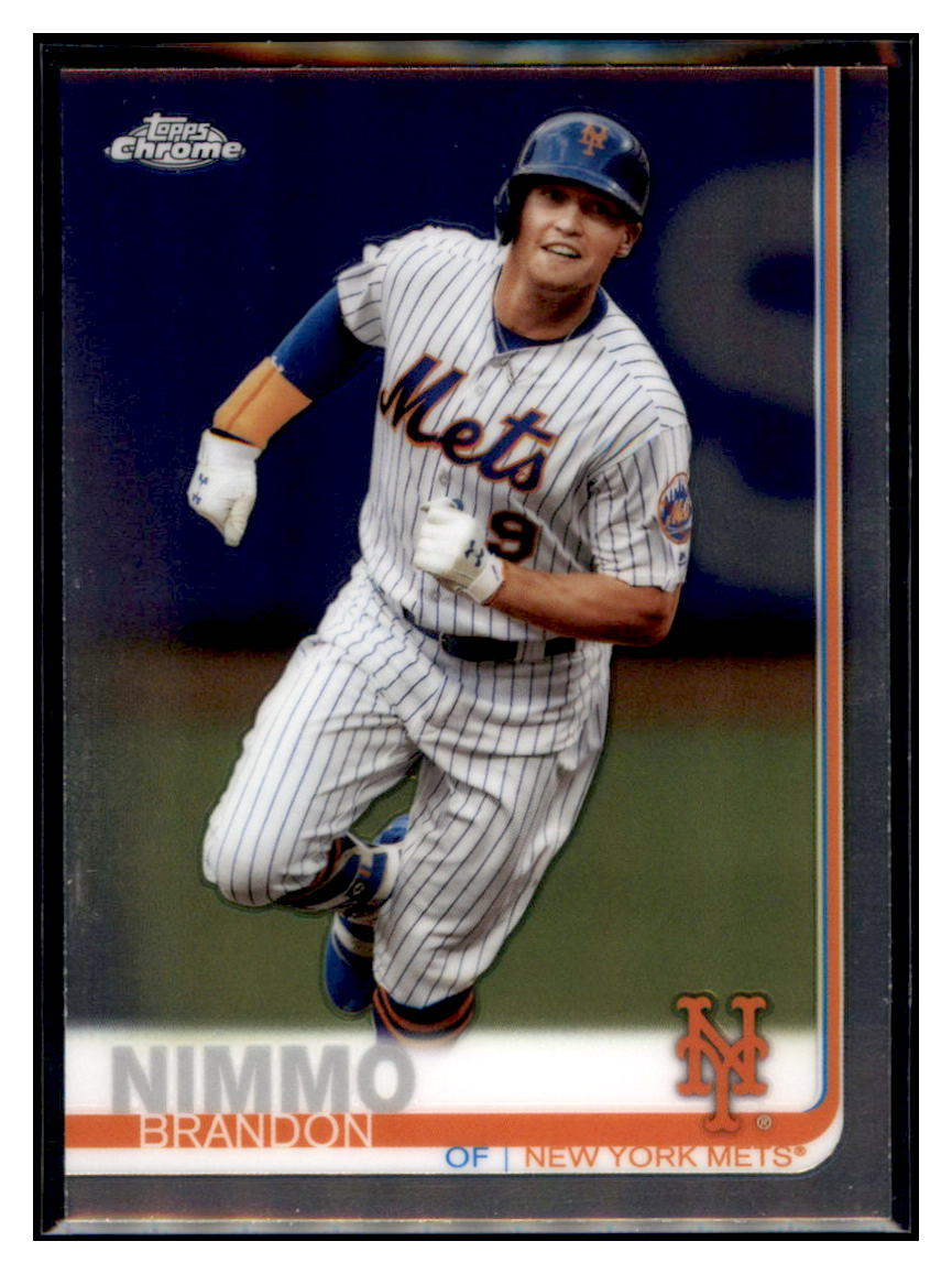 2019 Topps Chrome Brandon
  Nimmo   New York Mets Baseball Card
  CBT1C  simple Xclusive Collectibles   