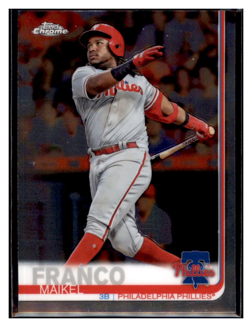 2019 Topps Chrome Maikel
  Franco   Philadelphia Phillies Baseball
  Card CBT1C _1a simple Xclusive Collectibles   