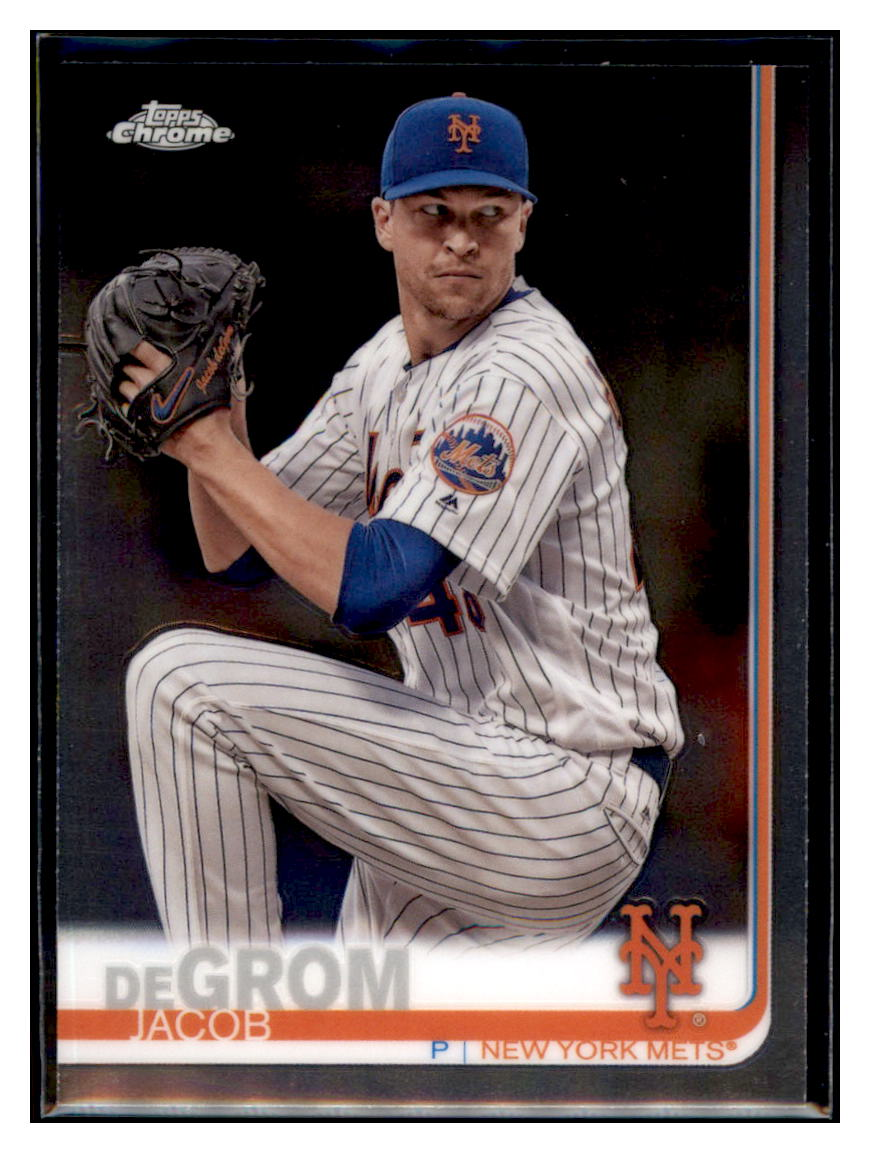2019 Topps Chrome Jacob
  deGrom   New York Mets Baseball Card
  CBT1C _1a simple Xclusive Collectibles   