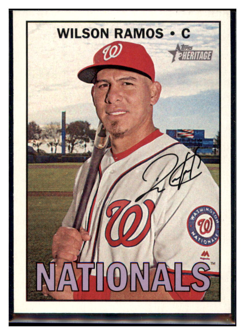 2016 Topps Heritage Wilson Ramos    Washington Nationals #567 Baseball
  Card   DBT1A simple Xclusive Collectibles   