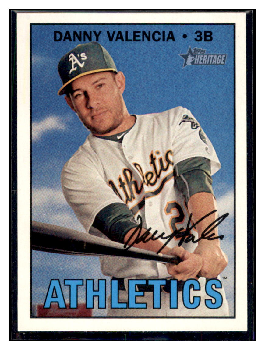 2016 Topps Heritage Danny Valencia    Oakland Athletics #504 Baseball Card   DBT1A simple Xclusive Collectibles   