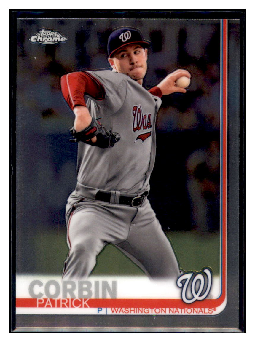2019 Topps Chrome Patrick Corbin    Washington Nationals #163 Baseball
  Card   DBT1A simple Xclusive Collectibles   