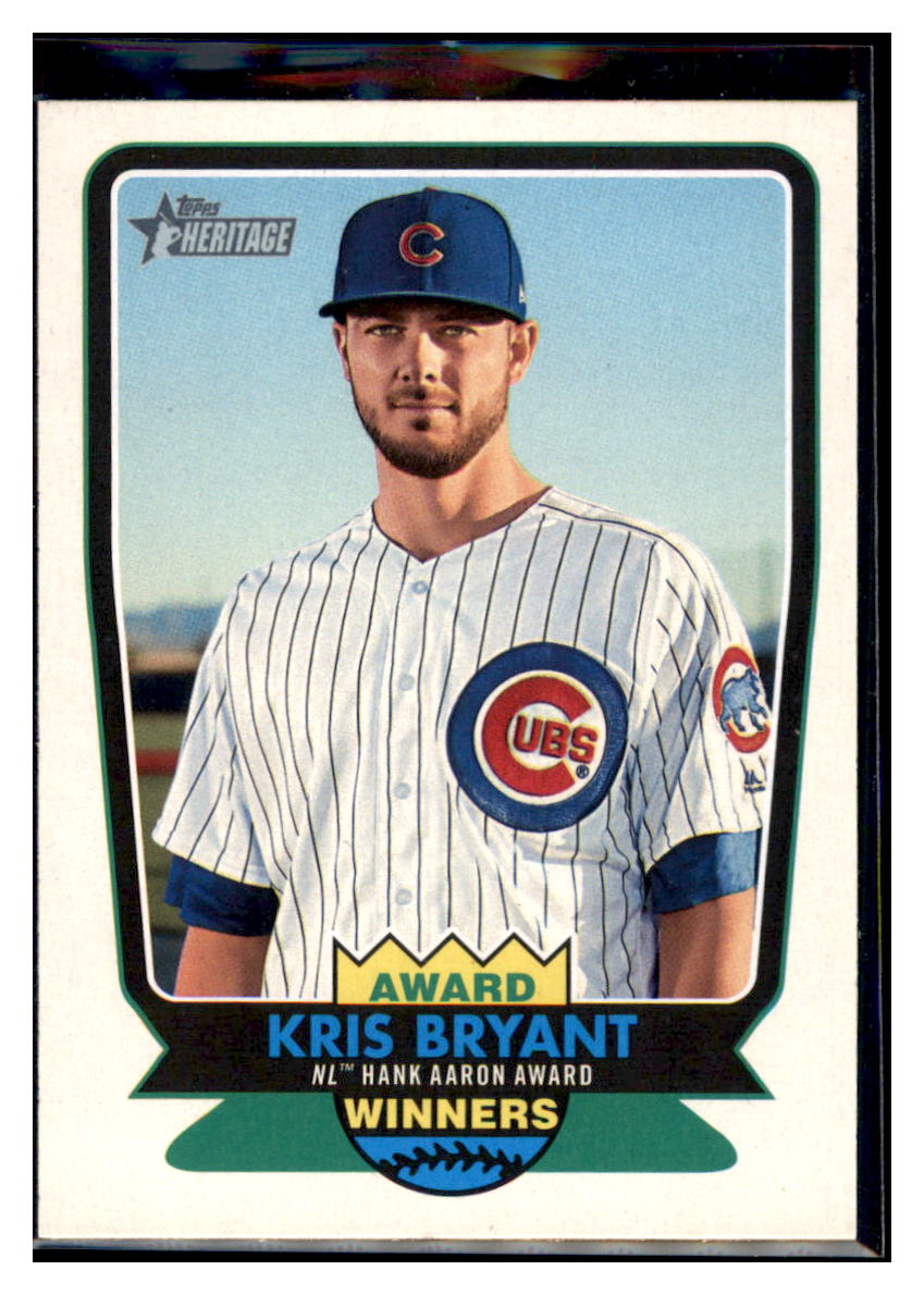 2017 Topps Heritage Kris Bryant    Chicago Cubs #AW-9 Baseball Card   DBT1A simple Xclusive Collectibles   