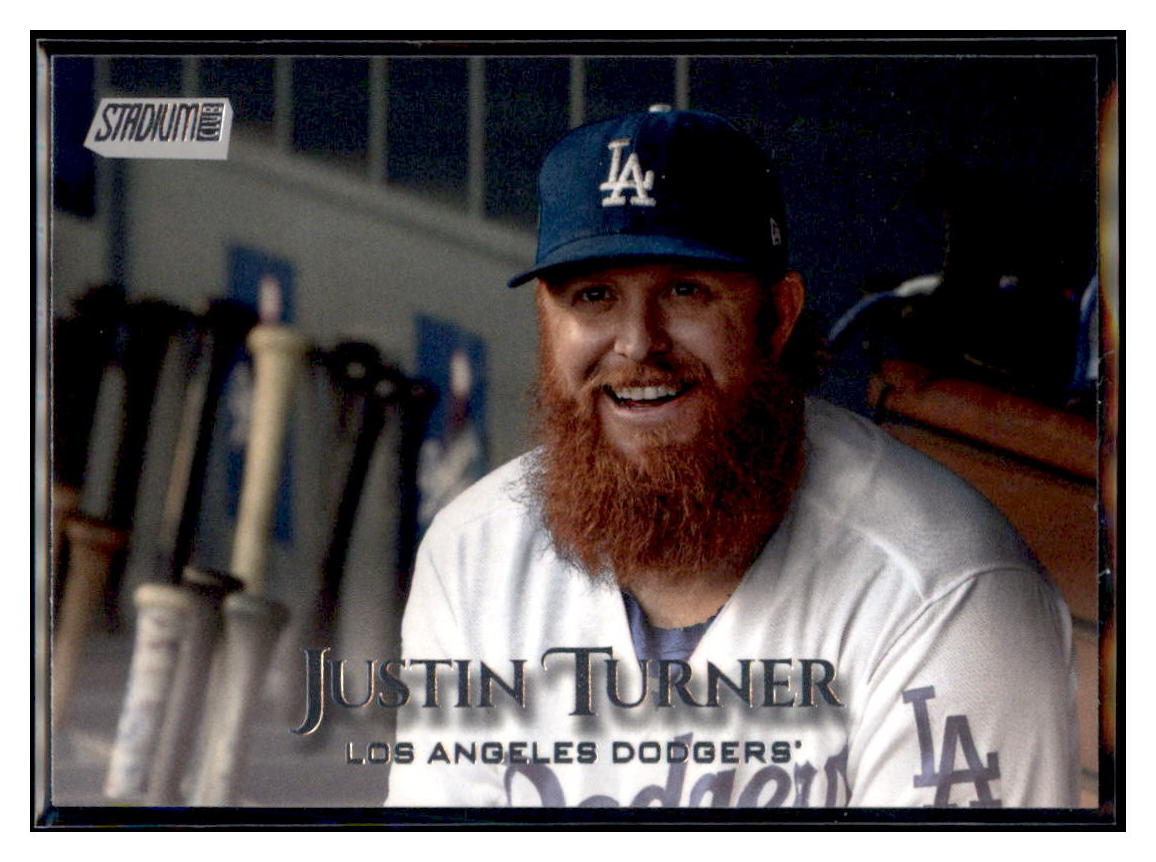 2019 Stadium Club Justin Turner    Los Angeles Dodgers #114 Baseball
  Card   DBT1A simple Xclusive Collectibles   