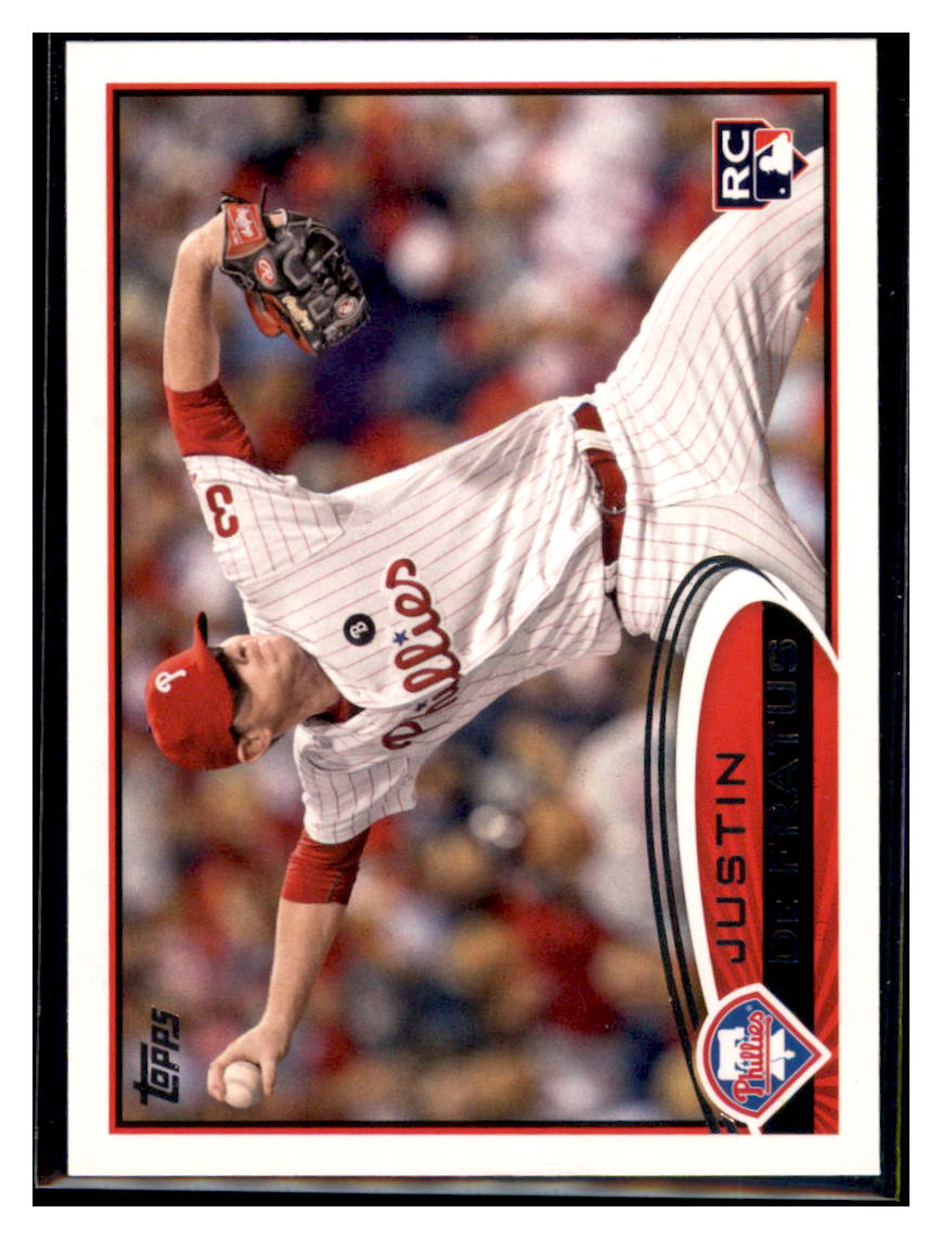 2012 Topps Justin De Fratus    Philadelphia Phillies #243 Baseball
  Card   DBT1A simple Xclusive Collectibles   