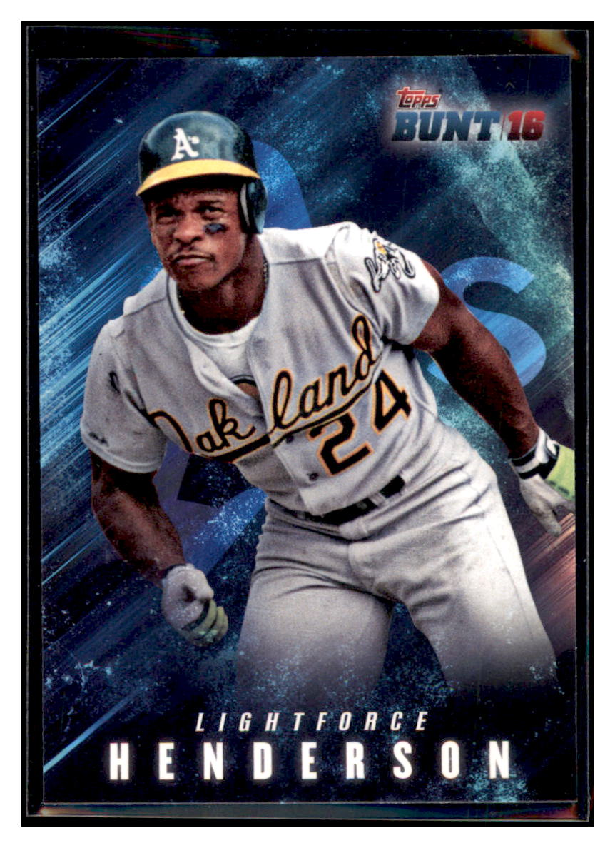 2016 Topps Bunt Rickey
  Henderson Light Force  Oakland
  Athletics  Baseball Card DPT1B simple Xclusive Collectibles   