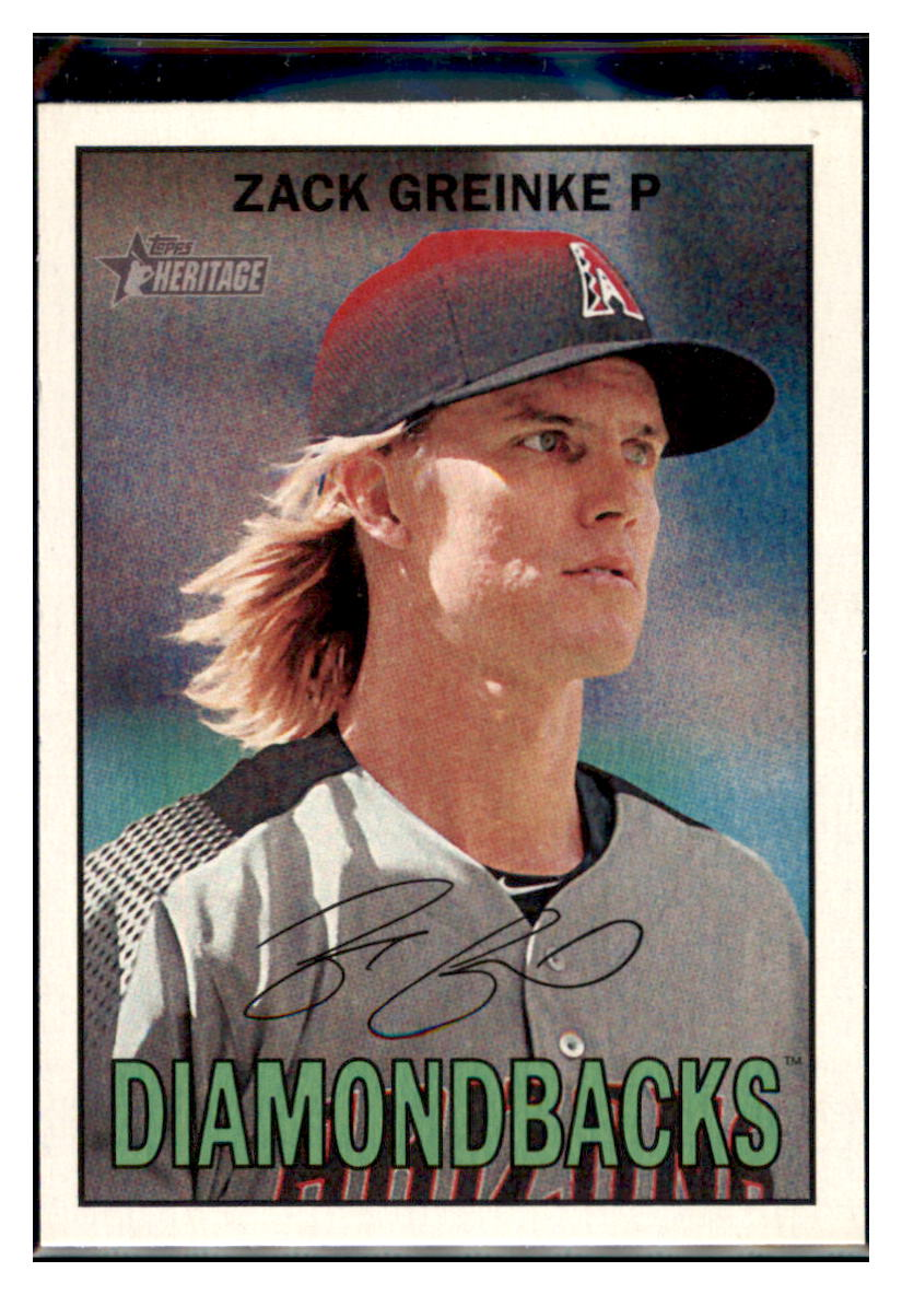 2016 Topps Heritage Zack
  Greinke   Arizona Diamondbacks  Baseball Card DPT1B simple Xclusive Collectibles   