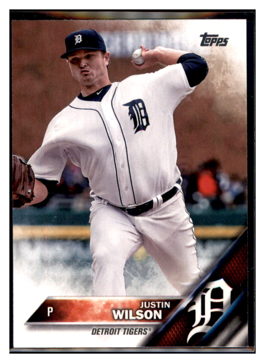 2016 Topps Update Justin Wilson Detroit
  Tigers  Baseball Card DPT1B simple Xclusive Collectibles   