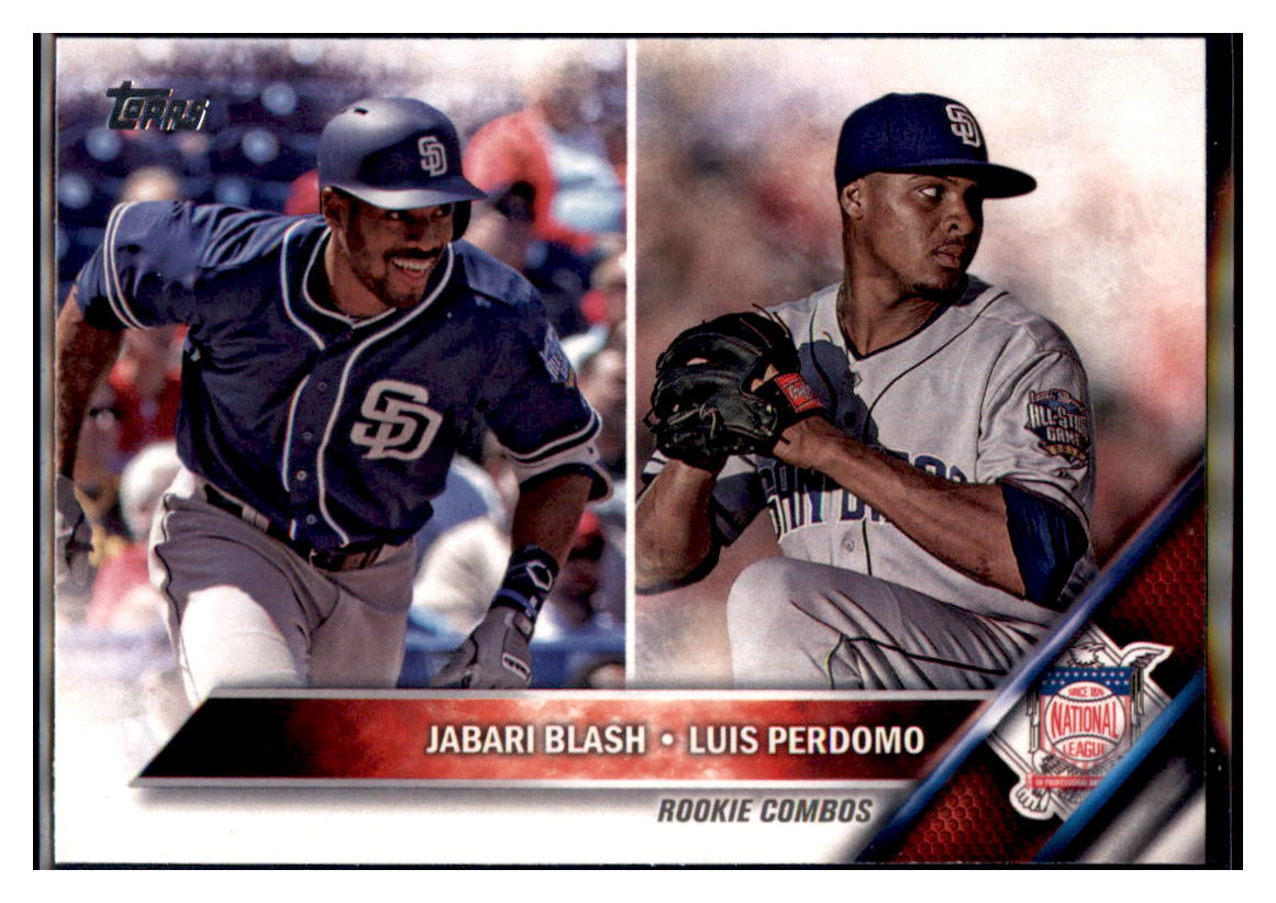 2016 Topps Update Jabari
  Blash / Luis Perdomo RC   San Diego
  Padres Baseball Card DPT1C simple Xclusive Collectibles   