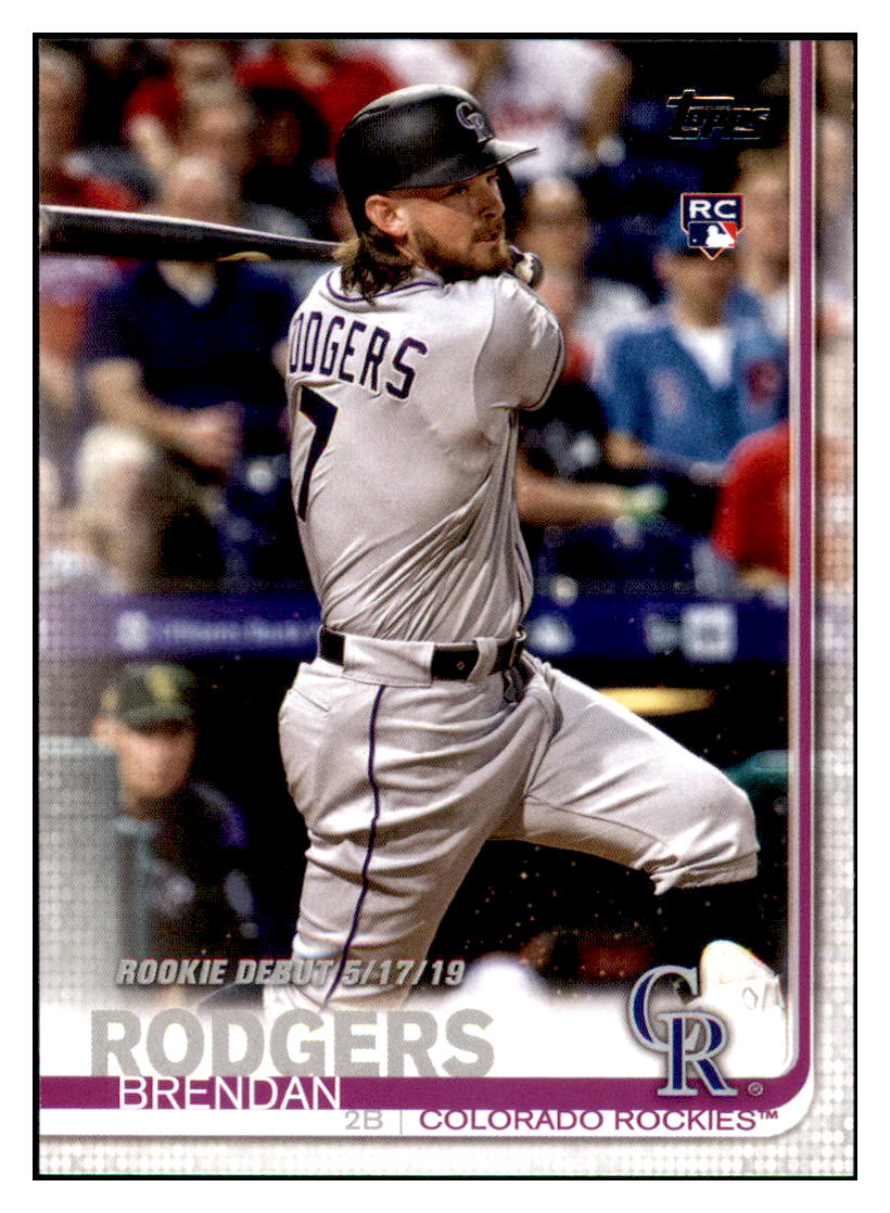 2019 Topps Update Brendan
  Rodgers   RC, RD Colorado Rockies
  Baseball Card DPT1D simple Xclusive Collectibles   