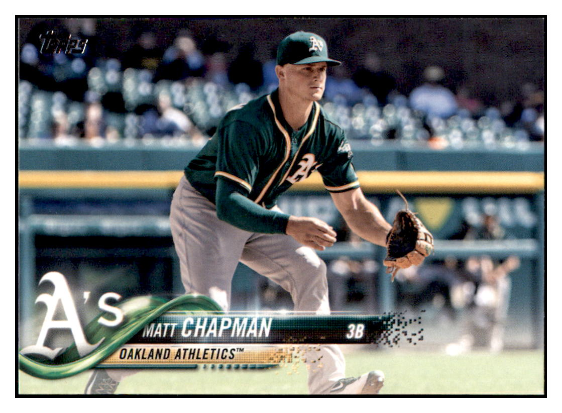 2018 Topps Oakland Athletics
  Matt Chapman   Oakland Athletics
  Baseball Card DPT1D simple Xclusive Collectibles   