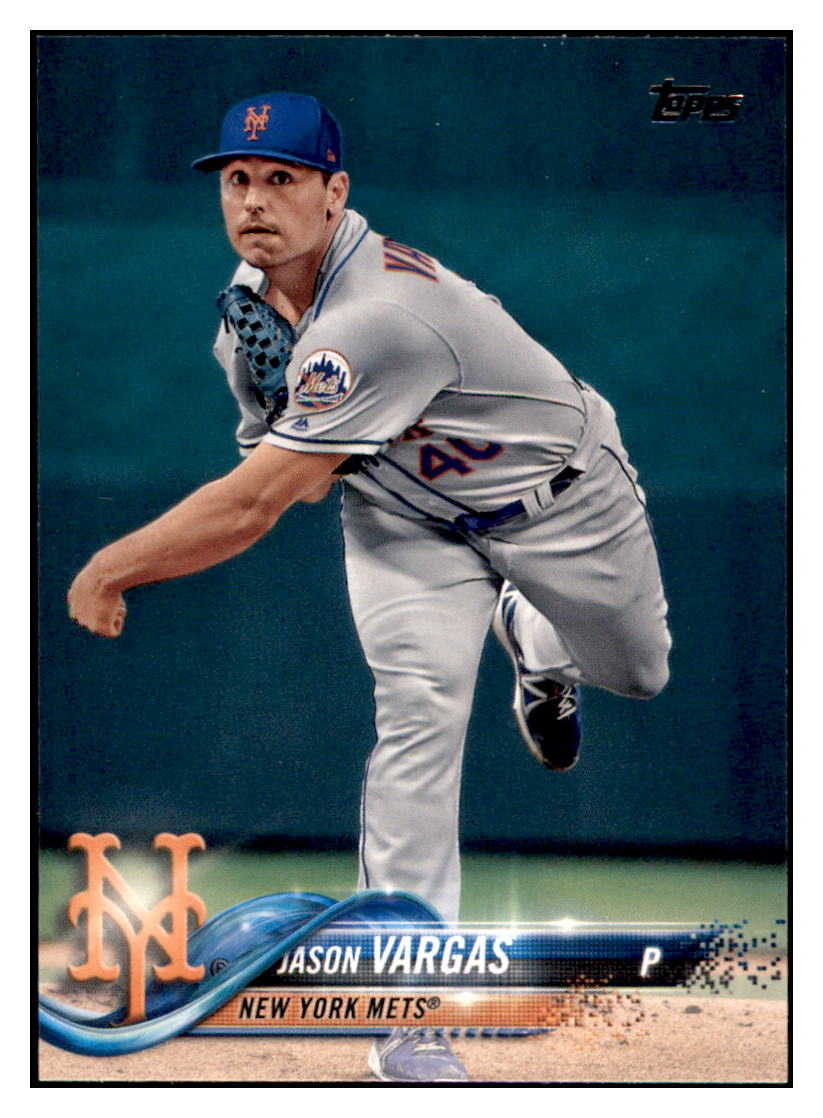 2018 Topps Jason Vargas   New York Mets Baseball Card DPT1D simple Xclusive Collectibles   