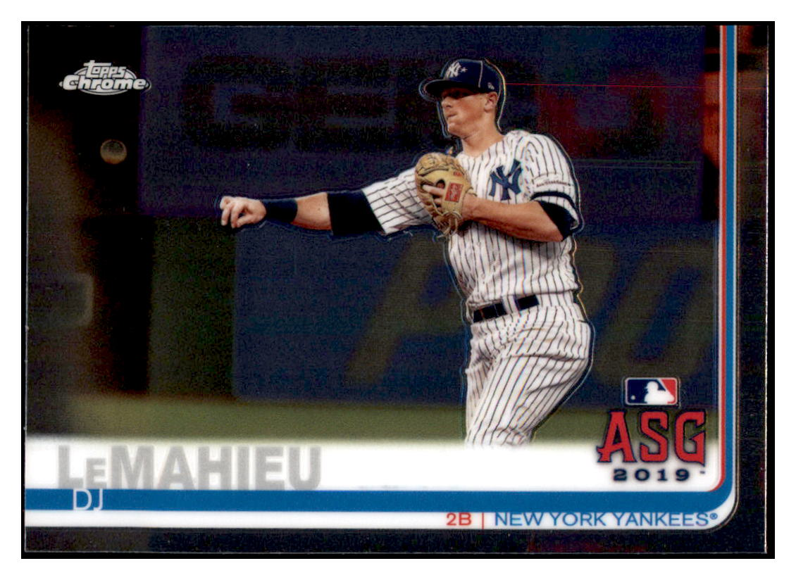 2019 Topps Chrome Update
  Edition DJ LeMahieu   ASG New York
  Yankees Baseball Card DPT1D_1a simple Xclusive Collectibles   