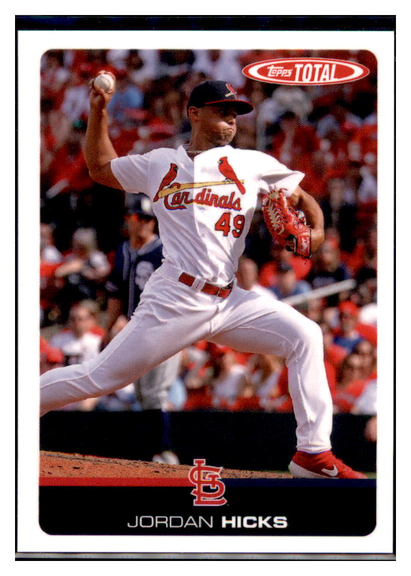 2019 Topps Total Jordan
  Hicks   St. Louis Cardinals Baseball
  Card DPT1D simple Xclusive Collectibles   