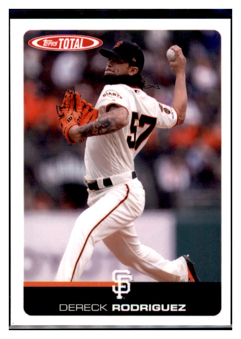 2019 Topps Total Dereck
  Rodriguez   San Francisco Giants
  Baseball Card DPT1D simple Xclusive Collectibles   