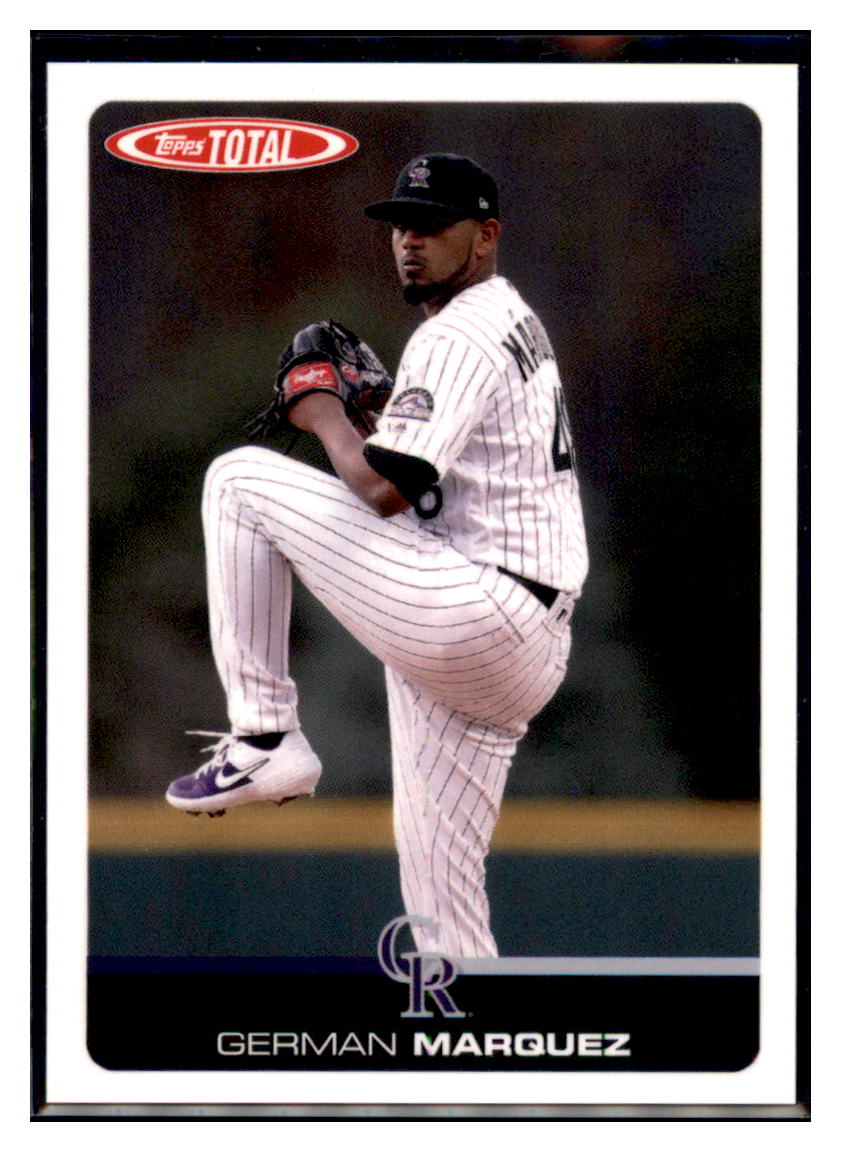 2019 Topps Total German
  Marquez   Colorado Rockies Baseball
  Card DPT1D simple Xclusive Collectibles   