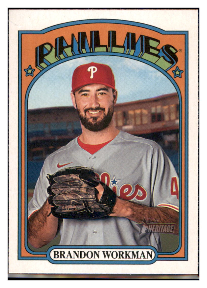 2021 Topps Heritage Brandon
  Workman   Philadelphia Phillies
  Baseball Card GMMGA simple Xclusive Collectibles   