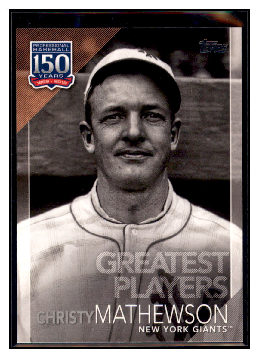 2019 Topps Christy Mathewson
  150 Years of Professional Baseball - Greatest Players  New York Giants Baseball Card GMMGA simple Xclusive Collectibles   