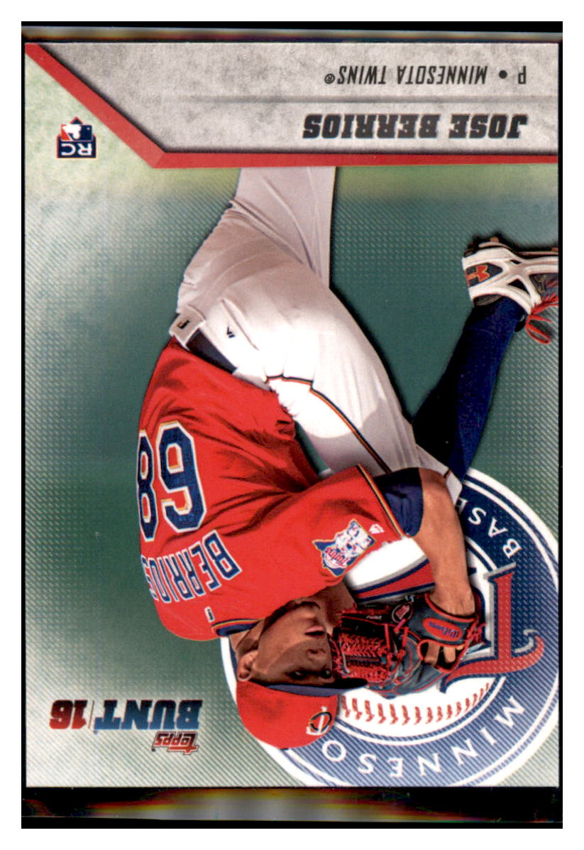 2016 Topps Bunt Jose
  Berrios   RC Minnesota Twins Baseball
  Card GMMGA simple Xclusive Collectibles   
