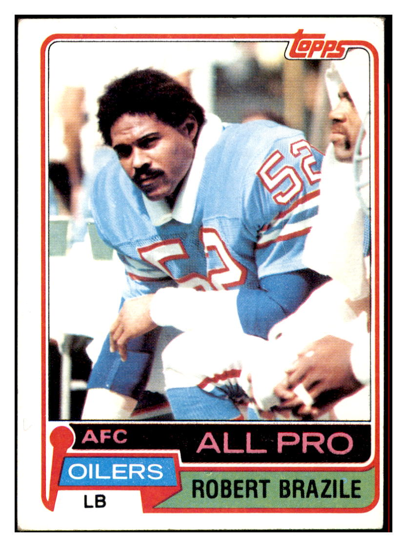1981 Topps Robert
  Brazile   AP Houston Oilers Football
  Card GMMGA simple Xclusive Collectibles   