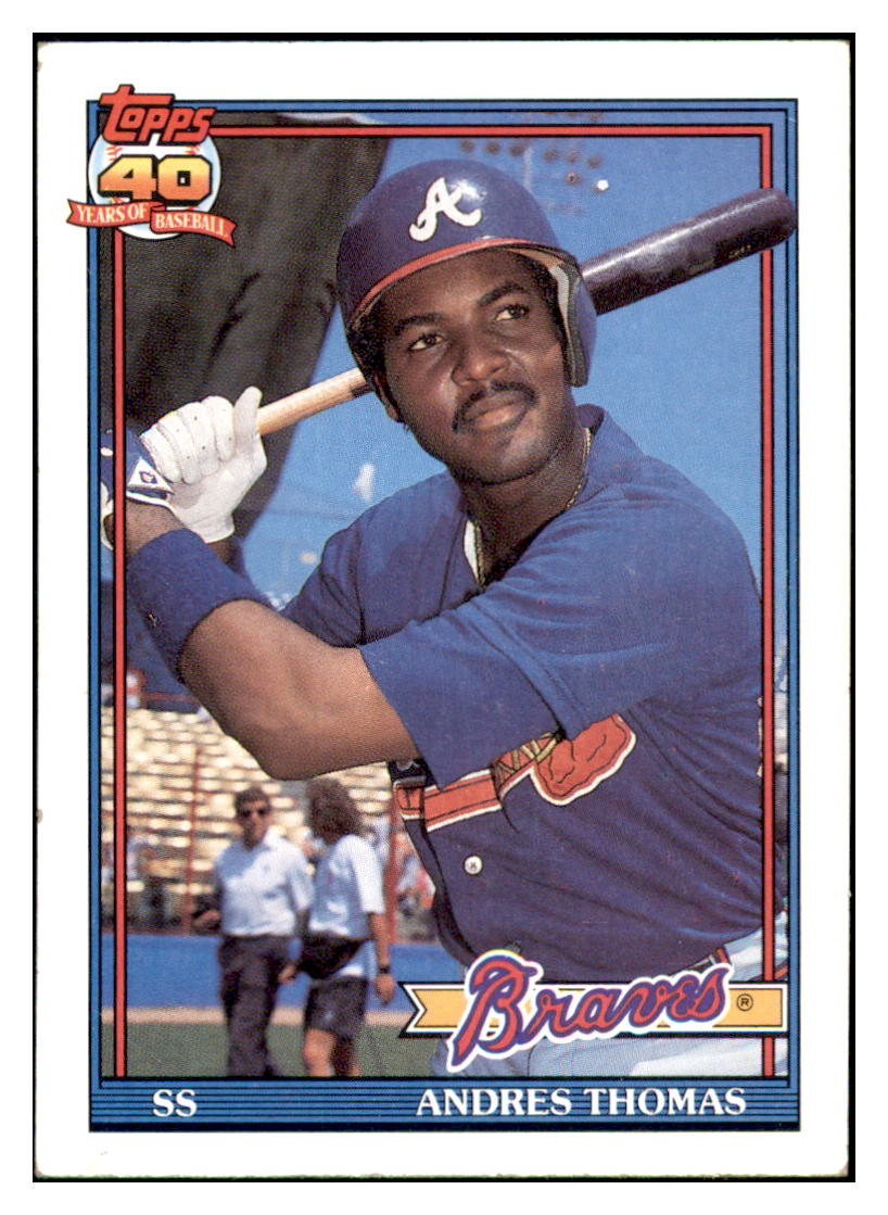 1991 Topps Andres
  Thomas   Atlanta Braves Baseball Card
  GMMGA simple Xclusive Collectibles   