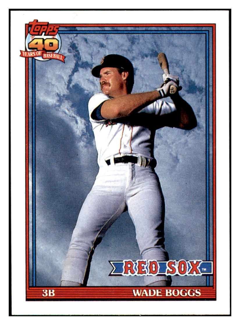 1991 Topps Wade Boggs   Boston Red Sox Baseball Card GMMGA simple Xclusive Collectibles   