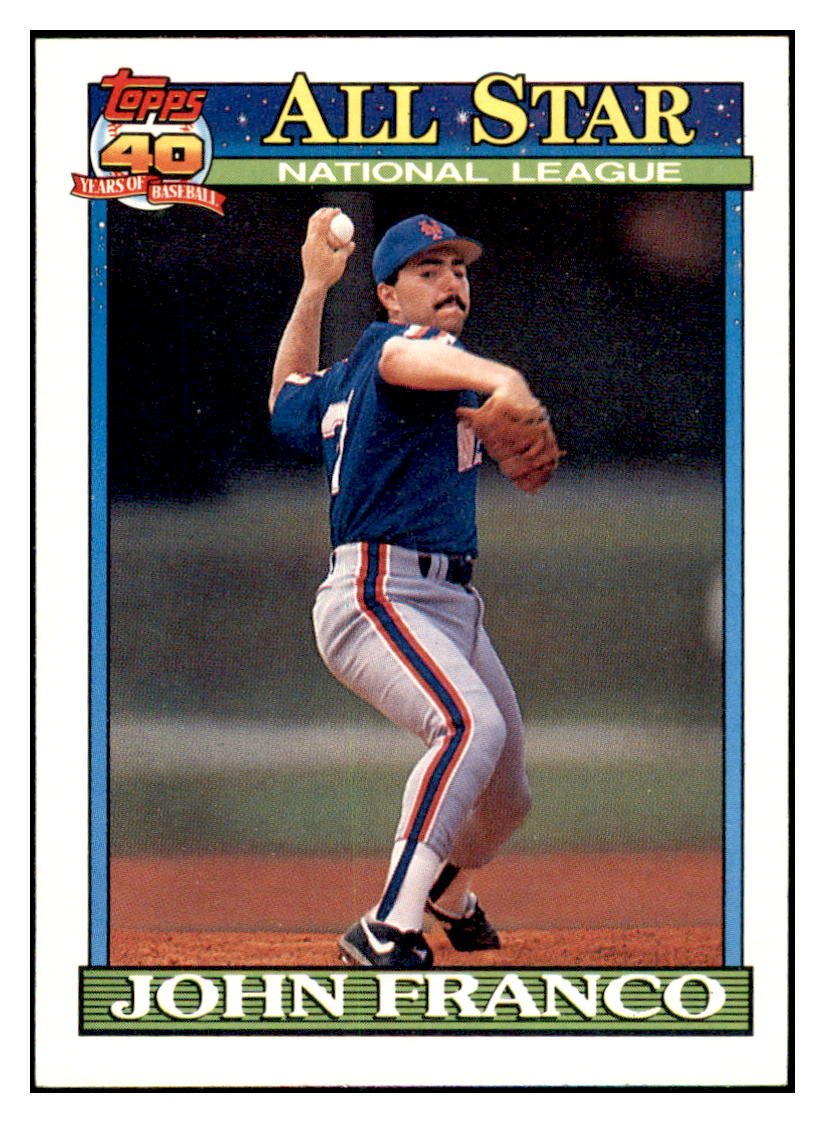 1991 Topps John Franco   AS, LL New York Mets Baseball Card GMMGA simple Xclusive Collectibles   