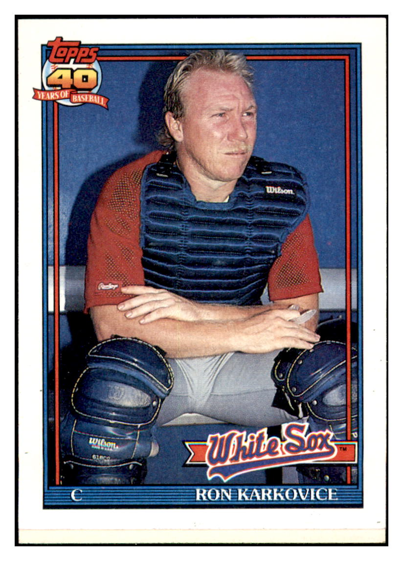1991 Topps Ron
  Karkovice   Chicago White Sox Baseball
  Card GMMGA simple Xclusive Collectibles   