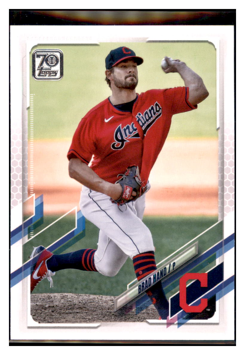 2021 Topps Brad Hand   Cleveland Indians Baseball Card GMMGB simple Xclusive Collectibles   