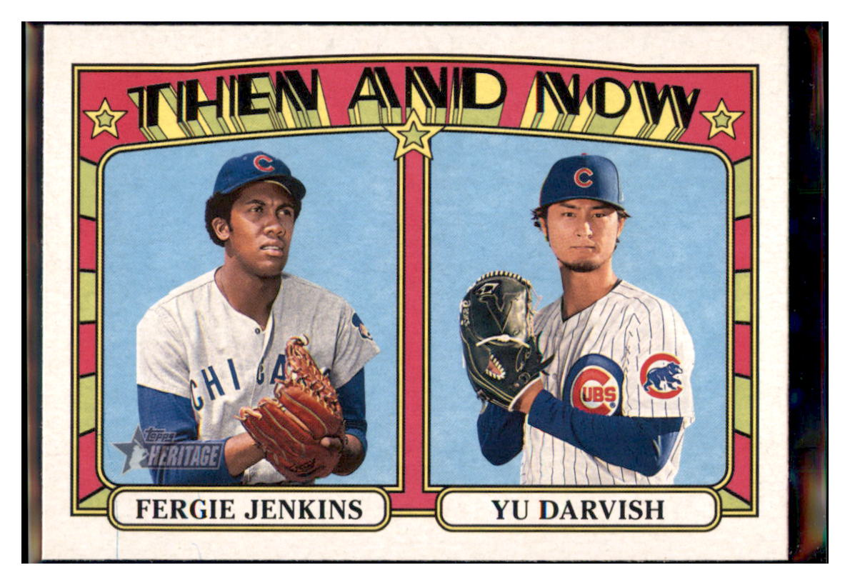 2021 Topps Heritage Fergie
  Jenkins / Yu Darvish Then and Now 
  Chicago Cubs Baseball Card GMMGB simple Xclusive Collectibles   