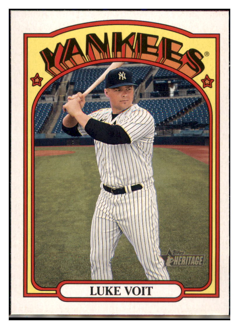 2021 Topps Heritage Luke
  Voit   New York Yankees Baseball Card
  GMMGB simple Xclusive Collectibles   