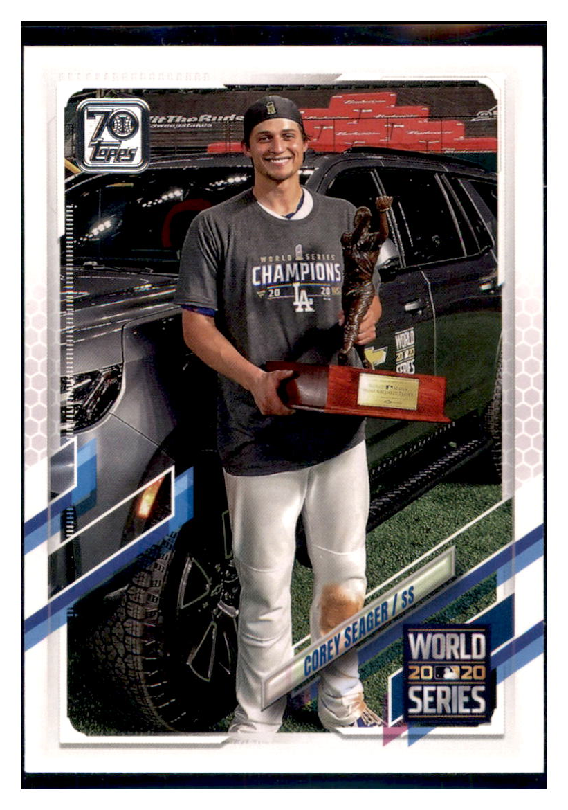 2021 Topps Corey Seager   WS Los Angeles Dodgers Baseball Card GMMGB simple Xclusive Collectibles   