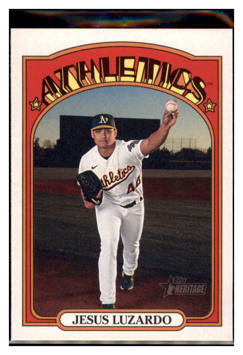 2021 Topps Heritage Jesus
  Luzardo   Oakland Athletics Baseball
  Card GMMGB simple Xclusive Collectibles   
