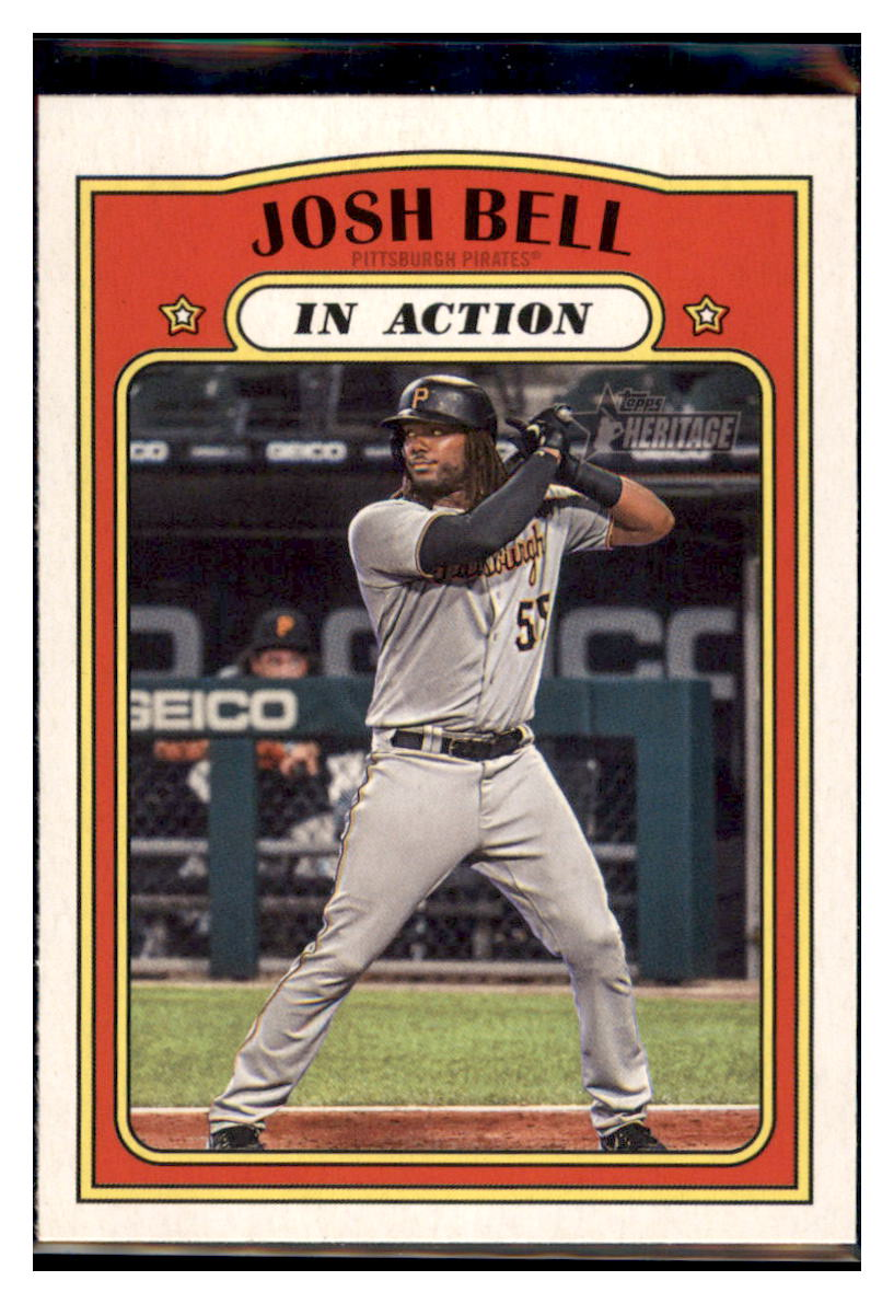2021 Topps Heritage Josh
  Bell   IA Pittsburgh Pirates Baseball
  Card GMMGB simple Xclusive Collectibles   