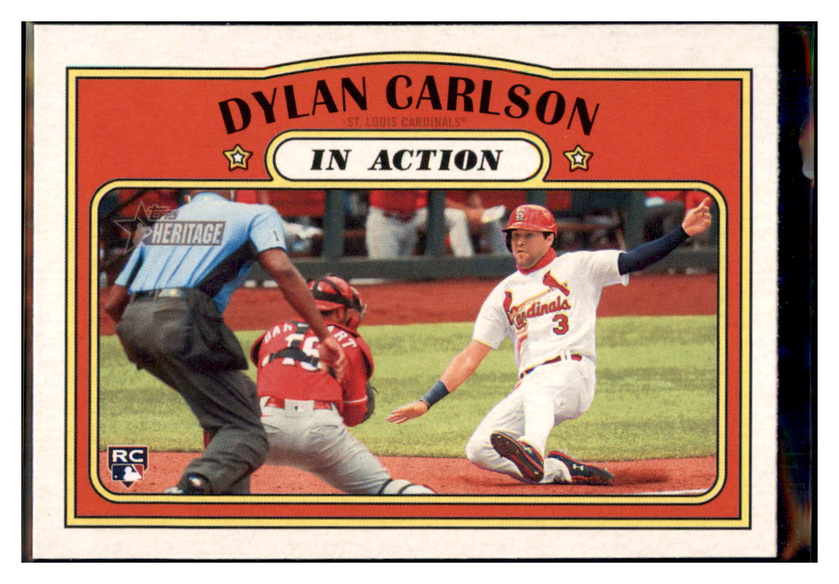 2021 Topps Heritage Dylan
  Carlson   IA St. Louis Cardinals
  Baseball Card GMMGB simple Xclusive Collectibles   