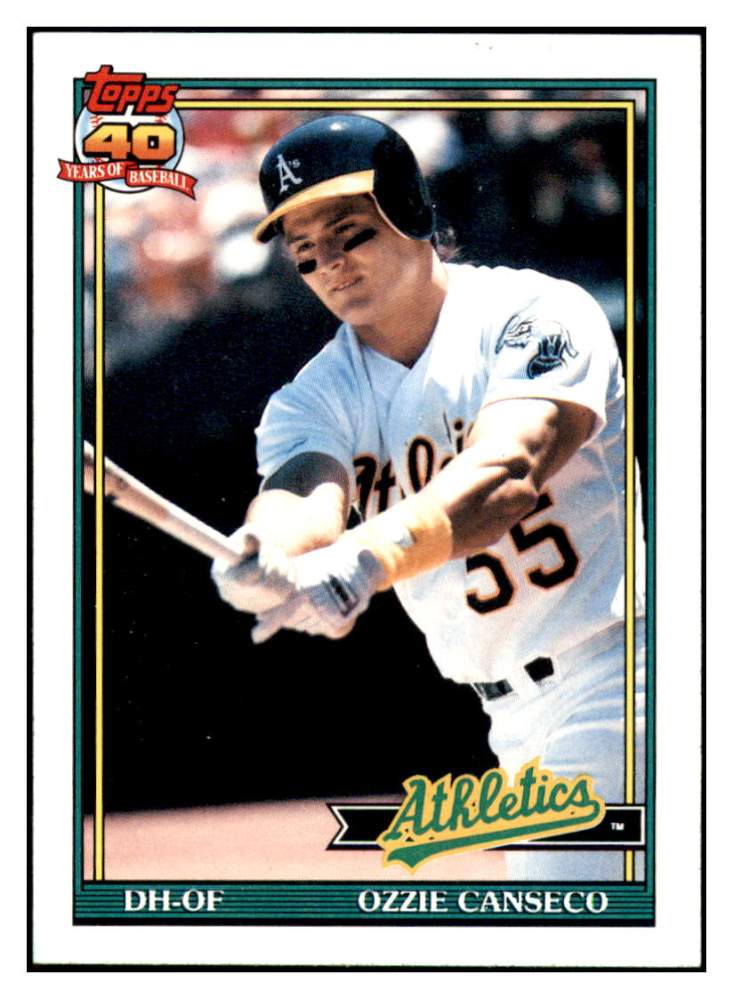 1991 Topps Ozzie
  Canseco   Oakland Athletics Baseball
  Card GMMGB simple Xclusive Collectibles   