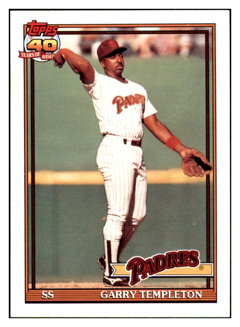 1991 Topps Garry
  Templeton   San Diego Padres Baseball
  Card GMMGB simple Xclusive Collectibles   